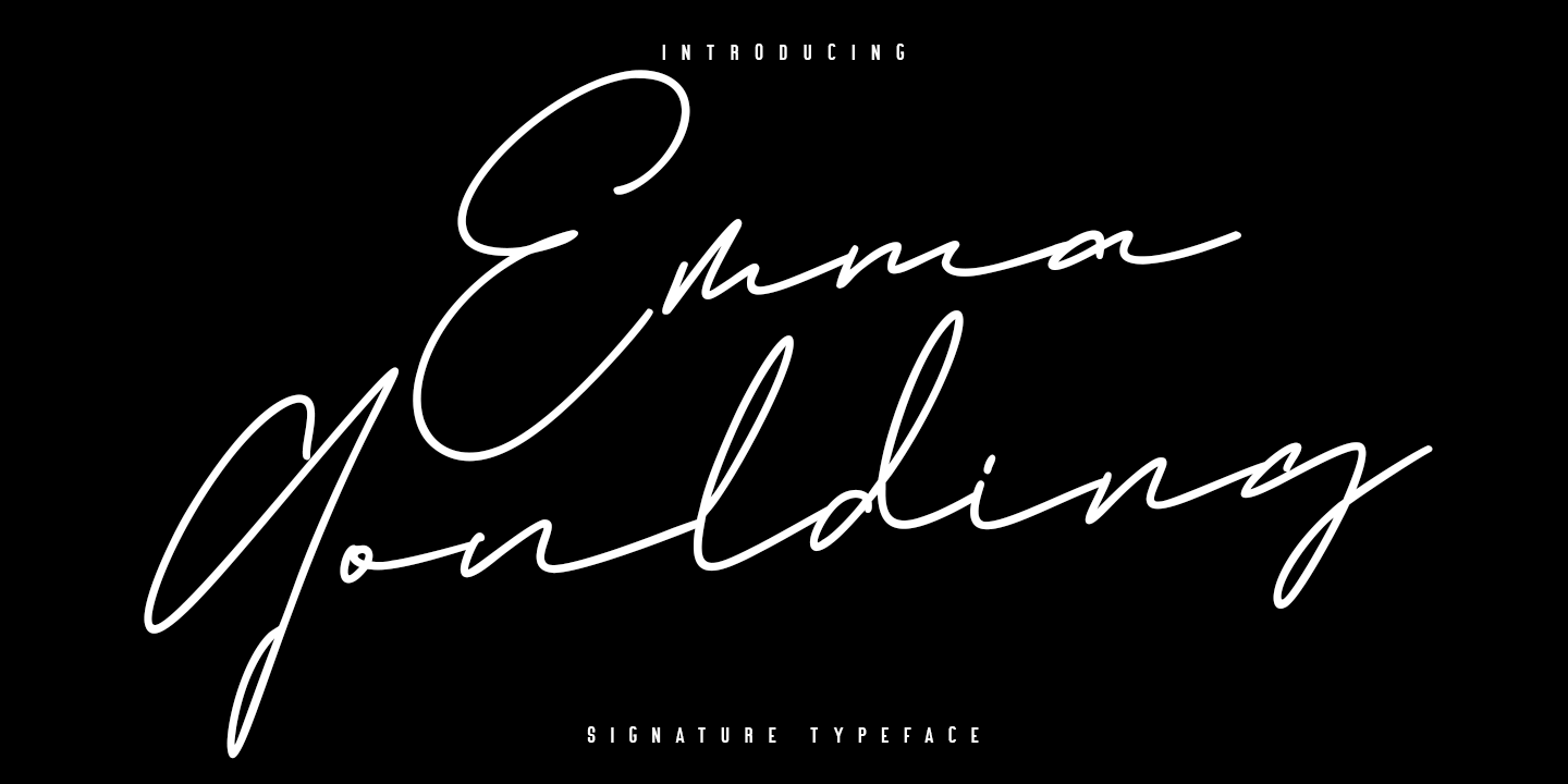 Пример шрифта Emma Goulding